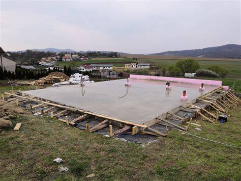 Betonáž stropnej dosky s použitím pumpy