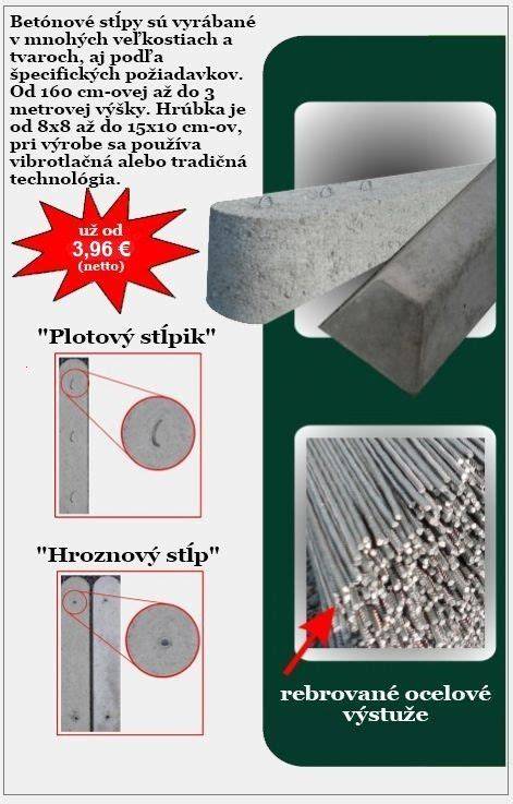 Betónový stĺp s namontovanou objímkou