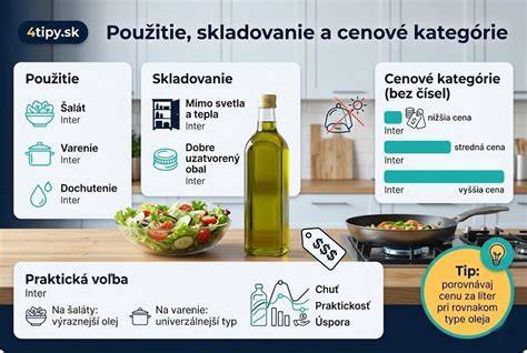 správne uskladnenie potravinových olejov