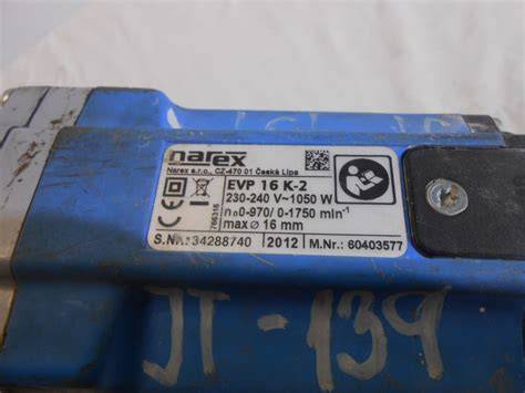 Obsah balenia vŕtačky Narex EVP 16 K-2
