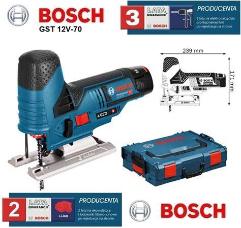 Technické parametre priamočiarej píly Bosch GST 12V-70