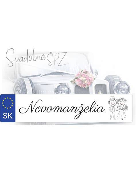 Svadobná ŠPZ na aute