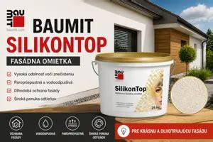 Detailná textúra fasádnej omietky Baumit SilikonTop