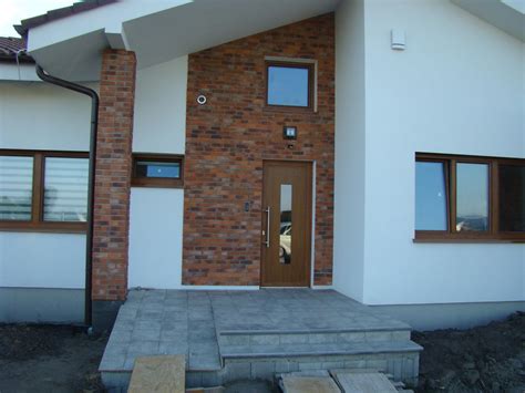 ukážka červeného obkladu klinker na fasáde domu
