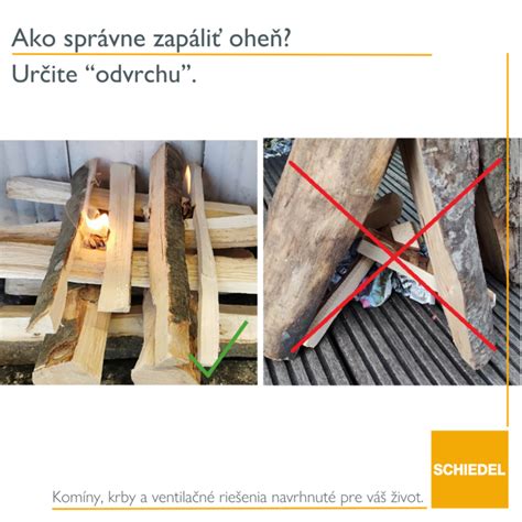 porovnanie zakladania ohňa zhora a zdola