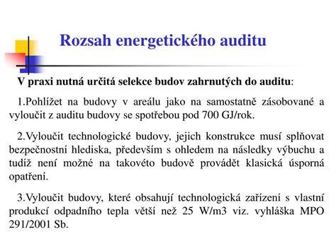 Schéma energetického auditu budovy