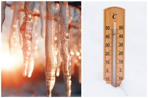 Teplomer zobrazujúci teplotu pod 10°C