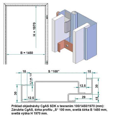 oceľová zárubňa s tesnením detail