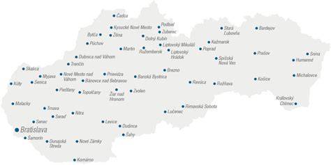 Mapa zmluvných partnerov Makita na Slovensku