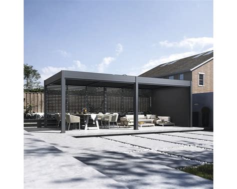 Moderná bioklimatická pergola s lamelovou strechou