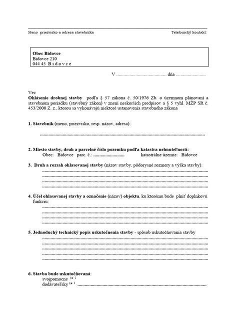 Schéma: Proces stavebného povolenia a ohlásenia drobnej stavby