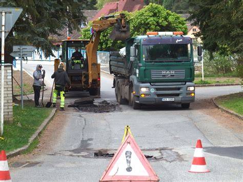 Schéma postupu opravy výtlku asfaltového povrchu