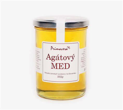 Agátový med v pohári