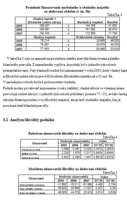 Finančná analýza cashflow pre varianty financovania