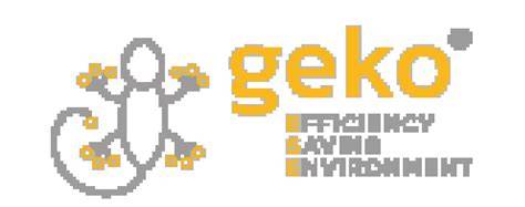 Logo a produkty značky GEKO