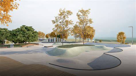 Vizualizácia plánovaného skateparku pri rieke Nitra