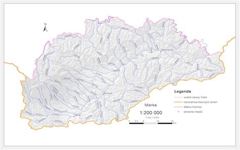 Mapa povodia Kunovskej priehrady