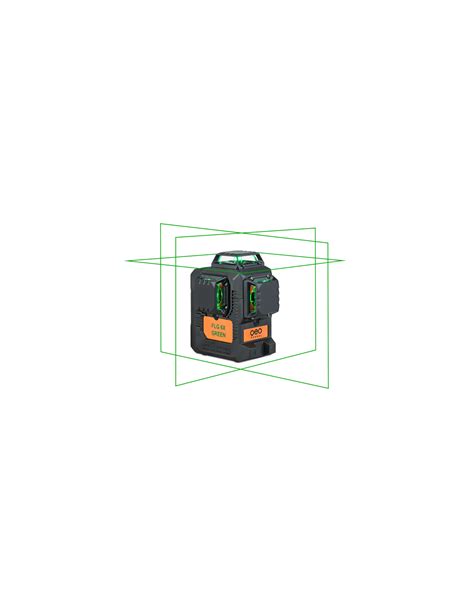 Schéma projekcie lúčov krížového lasera GeoFennel FLG 6X-GREEN