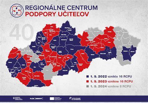 Regionálna mapa priemyselných centier a ich špecializácia