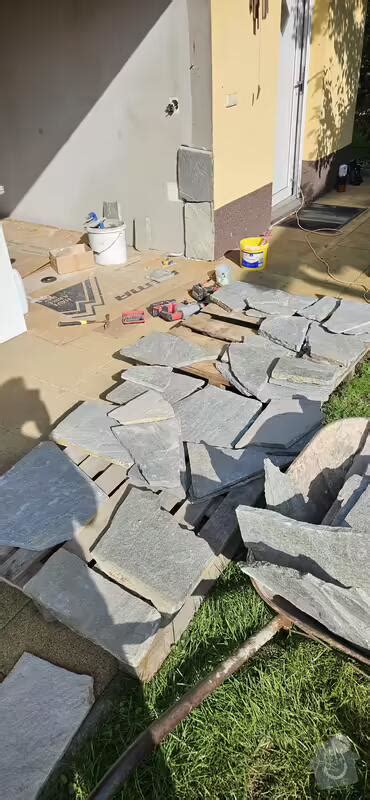 Montáž andezitového obkladu