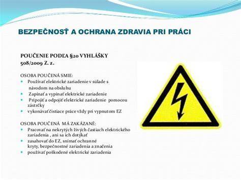 Bezpečnostné symboly pre prácu s elektrinou
