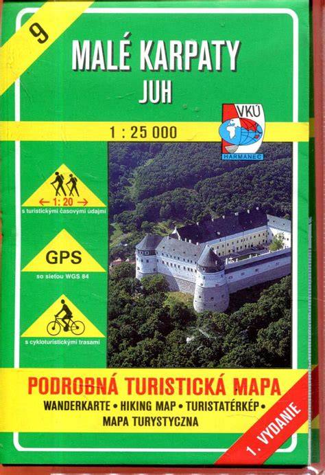 mapa regiónu Malé Karpaty s vyznačenými turistickými atrakciami