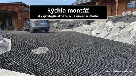 Príklad použitia polovegetačných tvárnic na parkovisku alebo príjazdovej ceste