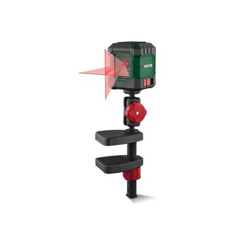 Parkside PKLL 7 F5 krížový líniový laser a jeho 360° univerzálna svorka