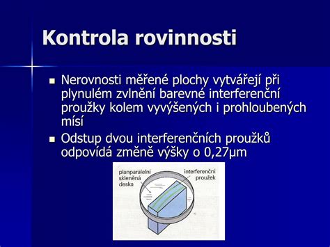 Kontrola rovinnosti podkladu