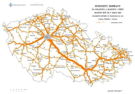 Mapa intenzity dopravy v Nitrianskom kraji