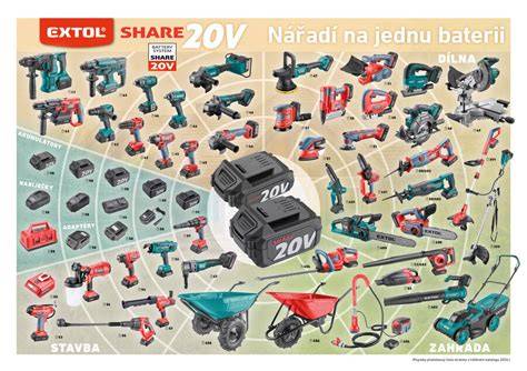 Rodina nástrojov Extol SHARE20V