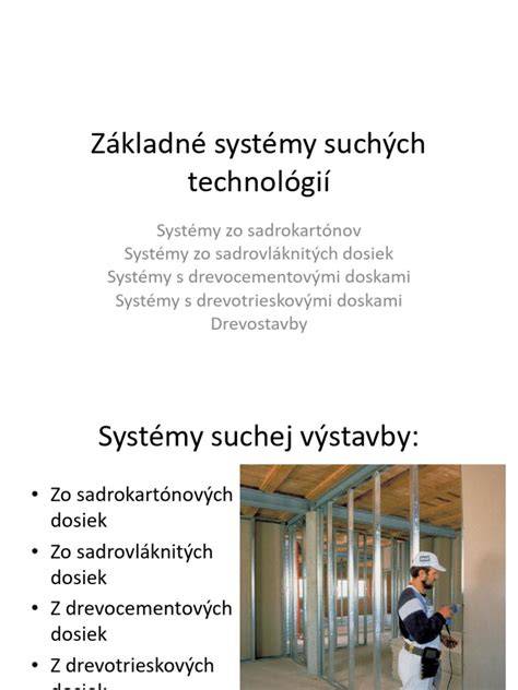Suchá výstavba sadrokartónu