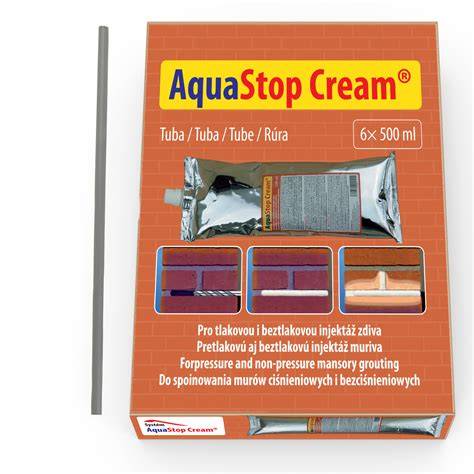 Aplikácia krémovej injektáže AquaStop Cream v tehlovom murive