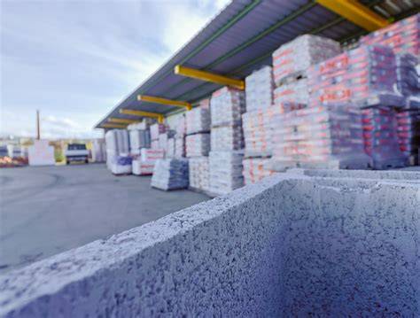 stavebný materiál a sadrokartónové dosky na palete