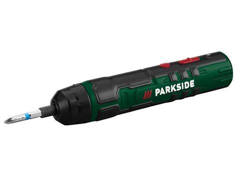 Zobrazenie štyroch rôznych nadstavcov pre aku skrutkovač Parkside PAS 4 B3
