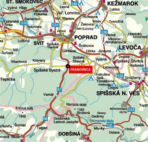 Mapa okolia Horných Orešian