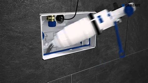 Schéma vypúšťacieho ventilu Geberit s náhradným dielom proti zdutiu