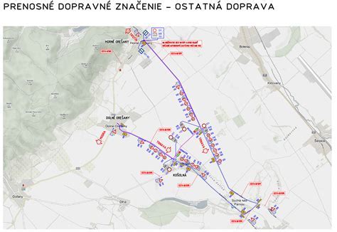Schéma obchádzkových trás pri rekonštrukcii mosta Svit - Štrba