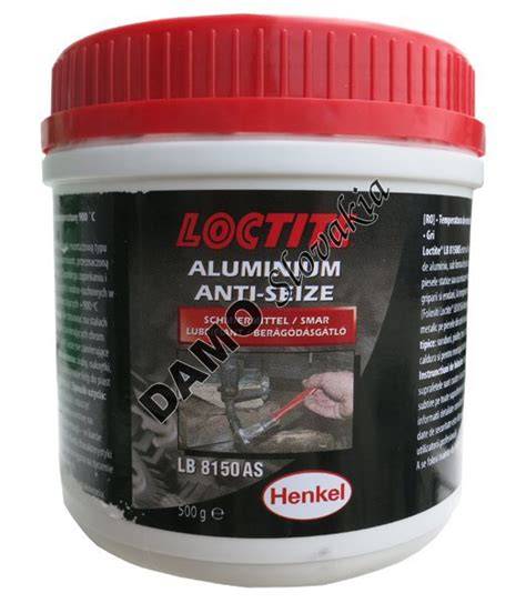 Tabuľka porovnania produktov Loctite proti zadieraniu