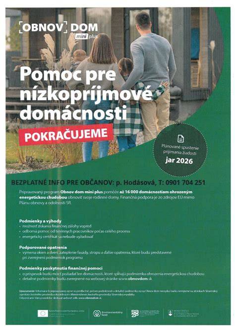 Časová os výziev programu Obnov dom