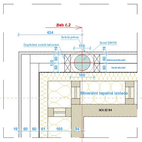 Detail inštalácie skrytého odkvapu vo fasáde