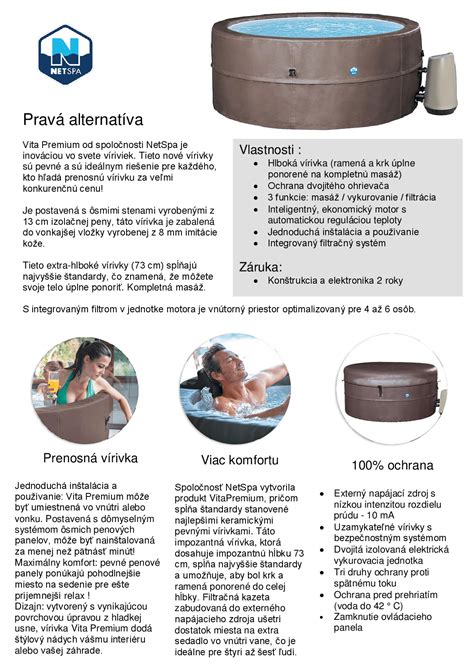 Mobilná vírivka NetSpa Vita Premium Spa