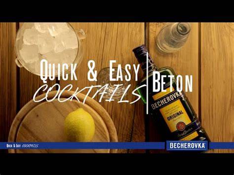 Ingrediencie na Beton: Becherovka, tonik, citrón, ľad