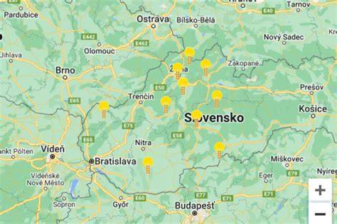 Mapa s výrobnými závodmi NIBCO