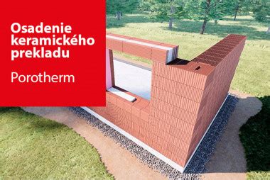 Schéma štruktúry keramického prekladu Porotherm