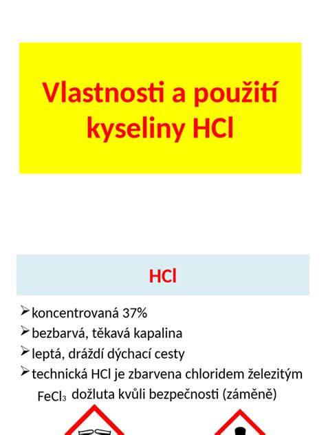 Molekula kyseliny chlorovodíkovej (HCl)