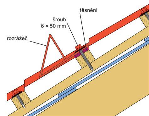 Detail inštalácie snehovej zábrany na streche
