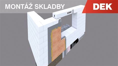 Schéma skladby muriva z pórobetónových tvárnic PORFIX