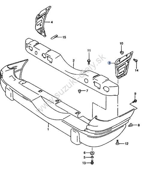 Detail rôznych variantov líšt zadného nárazníka pre Citroën C4 Grand Picasso