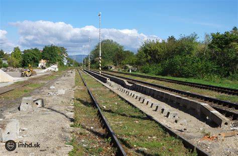 Plán rozloženia koľají a nástupíšť v ŽST Lučenec